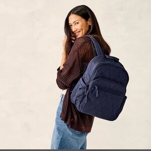 Quilted Navy Vera Bradley backpack